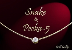 Snake - Pecka 5 - řetízek zlacený